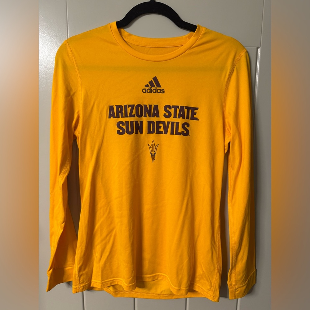 Adidas Arizona State Sun Devils Yellow Long Sleeve Shirt